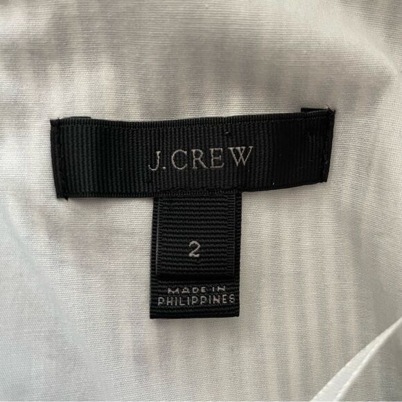 J. Crew Nautical Coastal V Neck Seersucker Tie Front Sleeveless Dress Sz 2 - Picture 9 of 11